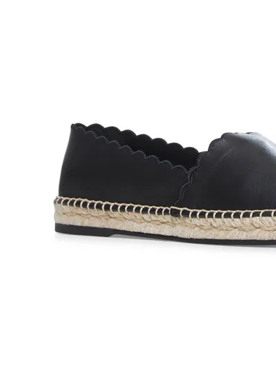 Chloé Womens Chloe Isla Logo-embossed Leather Espadrilles