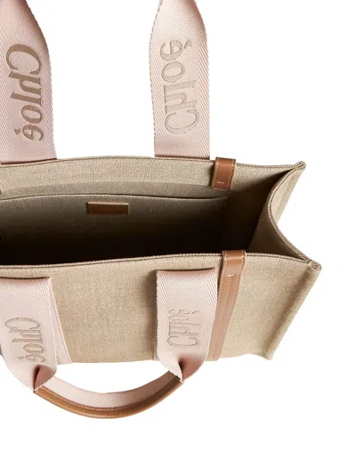 Chloé Women Chloe Woody Linen Tote Bag