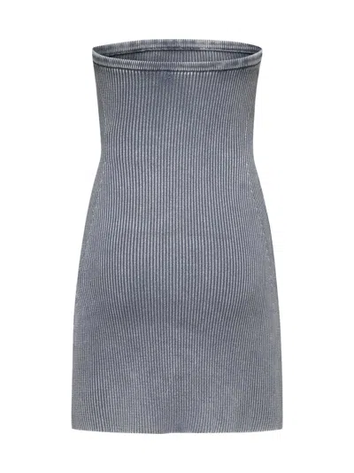 Diesel Women Grey M-scolour Bandeau Minidress In Gray