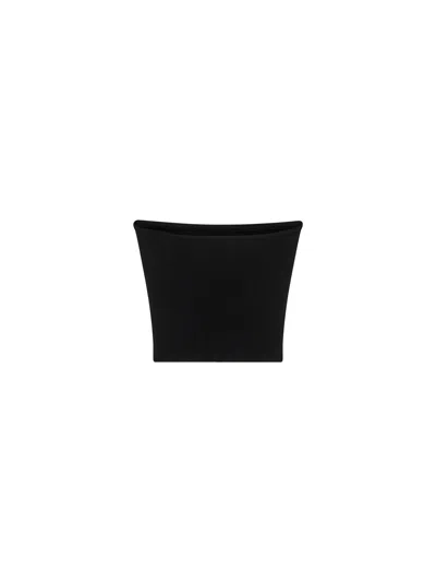 Diesel M-clarksvillex Black Stretch Ribbed Jersey Bandeau Top