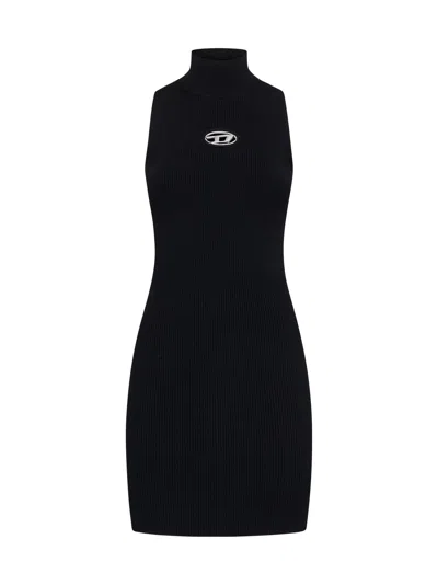 Diesel Women M-onervax Dress With Application In Black