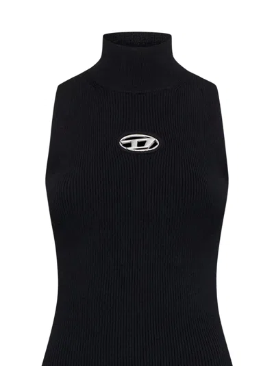 Diesel Women M-onervax Dress With Application In Black