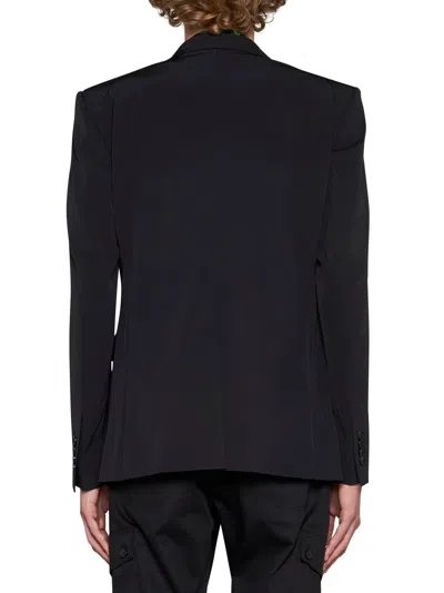 Dolce & Gabbana Men Black Technical Fabric Sicilia Single-breasted Blazer In Black