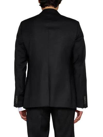 Dolce & Gabbana Men Black Wool And Silk Miami Single-breasted Blazer In Black