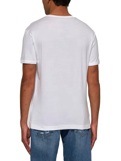 Dolce & Gabbana White Heraldic Patch Cotton T-shirt In White