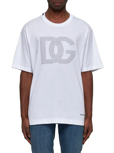 Dolce & Gabbana White Dg Logo T-shirt In White