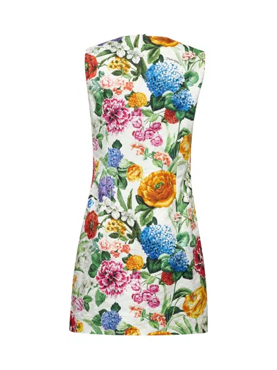 Dolce & Gabbana Floral-print Cotton-blend Jacquard Mini Dress