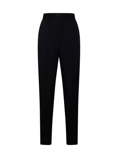 Dolce & Gabbana Women Stretch Wool And Silk Trousers In Black