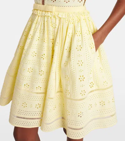 Self-portrait Broderie Anglaise Cotton Minidress