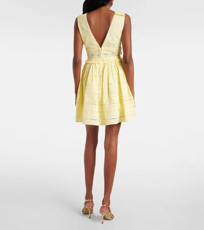 Self-portrait Broderie Anglaise Cotton Minidress