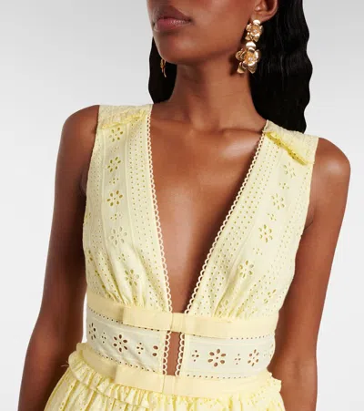 Self-portrait Broderie Anglaise Cotton Minidress
