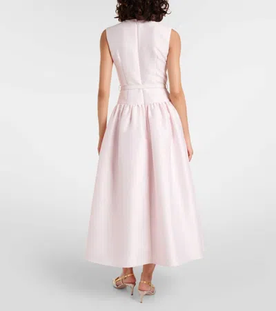 Self-portrait Taffeta Midi Dress In Pink