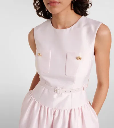 Self-portrait Taffeta Midi Dress In Pink