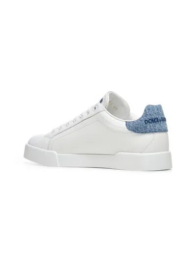 Dolce & Gabbana Women White Leather Portofino Sneakers