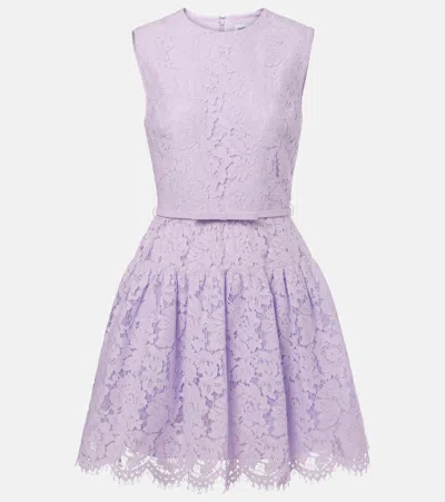 Self-portrait Belted Lace Minidress