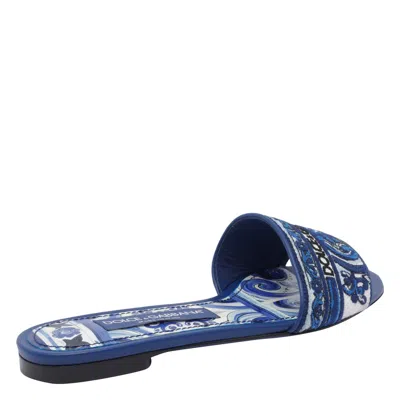 Dolce & Gabbana Flat Sandals  Woman Color Blue In Blue