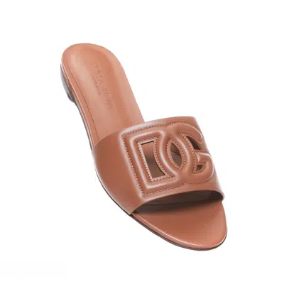Dolce & Gabbana Woman Sandals Camel Size 5.5 Calfskin