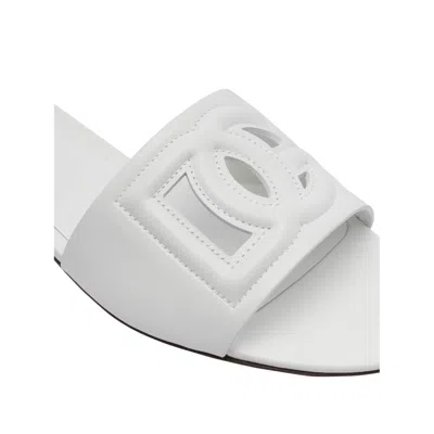 Dolce & Gabbana Dolce&gabbana Women Leather Slide With Dg Logo