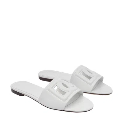 Dolce & Gabbana Dolce&gabbana Women Leather Slide With Dg Logo