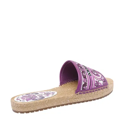 Dolce & Gabbana Dolce&gabbana Women Maiolica Pattern Espadrilles Slides