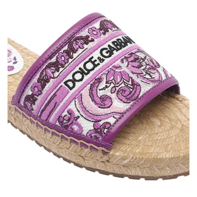 Dolce & Gabbana Dolce&gabbana Women Maiolica Pattern Espadrilles Slides