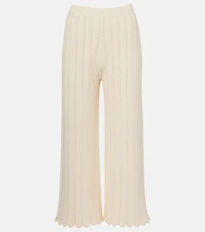 Altuzarra Petey Open-knit Cotton Flared Pants