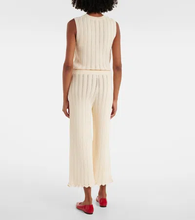 Altuzarra Petey Open-knit Cotton Flared Pants