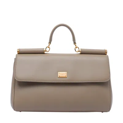 Dolce & Gabbana Sicily Medium Hand Bag In Brown