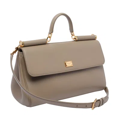 Dolce & Gabbana Sicily Medium Hand Bag In Brown