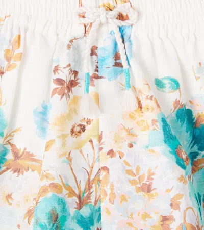 Zimmermann Scarborough Floral Cotton Shorts In Multi