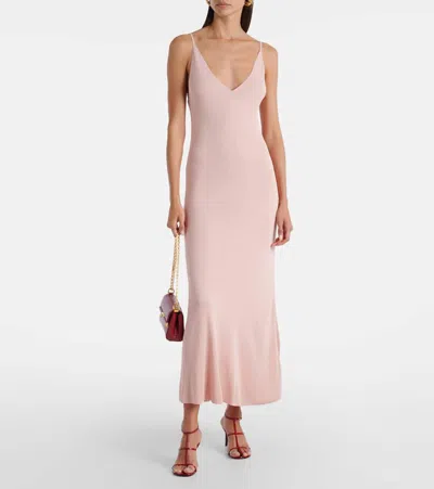 Altuzarra Odie Knitted Maxi Dress In Pink