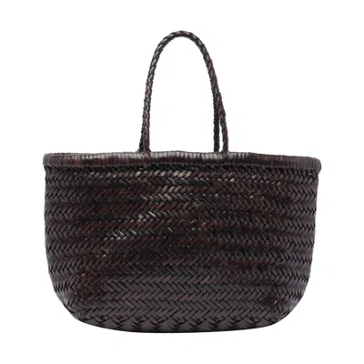 Dragon Diffusion Women Mini Bamboo Triple Jump Handbag In Brown