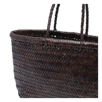 Dragon Diffusion Women Mini Bamboo Triple Jump Handbag In Brown