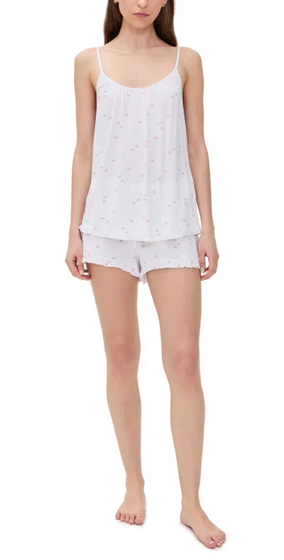 Eberjey The Cami & Short Set Summer Daisy White