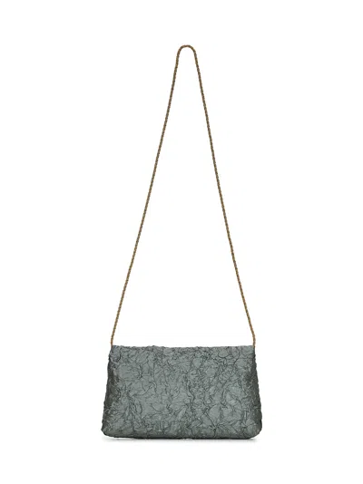 Dries Van Noten Women Green Envelope Clutch Bag
