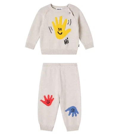 Molo Baby Set Aus Pullover Und Hose In White