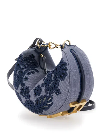 Fendi Mini Graphy Denim Embroidrey