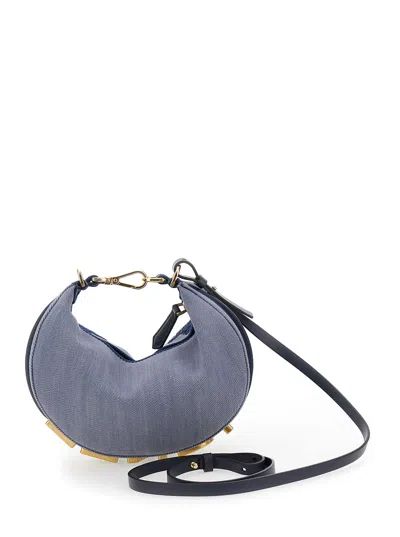 Fendi Mini Graphy Denim Embroidrey