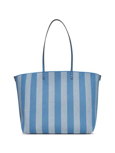 Fendi Blue Reversible Roll Large Shopper