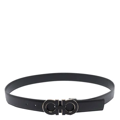 Ferragamo Men Adjustable Double Gancini Belt