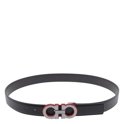 Ferragamo Men Double Gancini Adjustable Belt