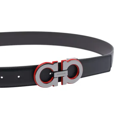 Ferragamo Men Double Gancini Adjustable Belt