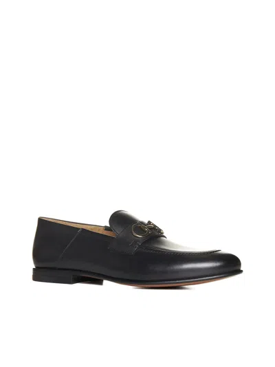 Ferragamo Men Gancini Leather Loafers