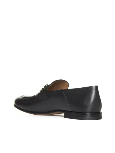 Ferragamo Men Gancini Leather Loafers
