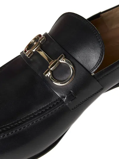 Ferragamo Men Gancini Leather Loafers