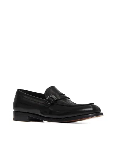 Ferragamo Men Gancini Leather Loafers