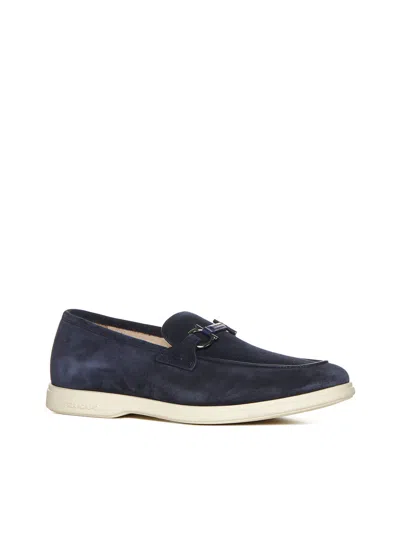 Ferragamo Men Gancini Suede Loafers