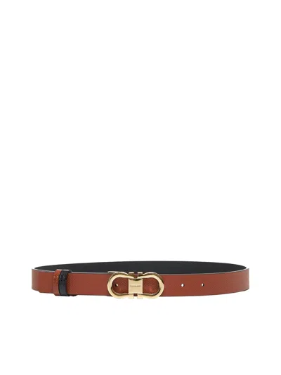 Ferragamo Women Black Reversible Gancini Belt