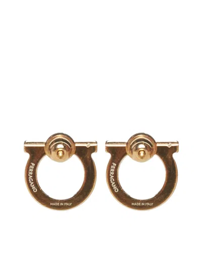 Ferragamo Women Gancini Earrings With Pearl By