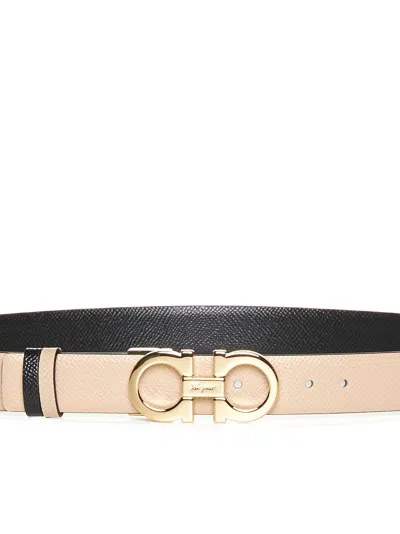 Ferragamo Women Gancini Reversible Leather Belt By